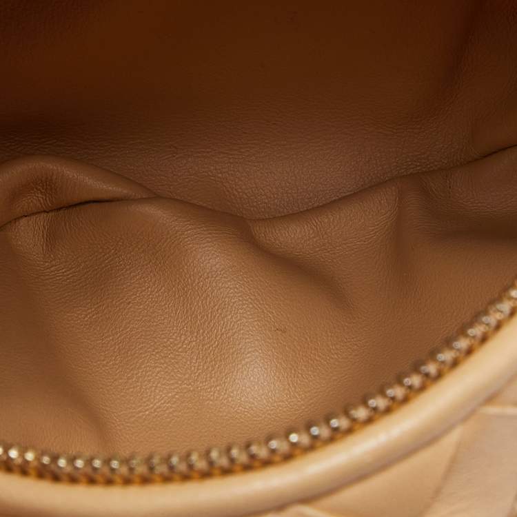 Pre Owned Bottega Veneta Beige Intrecciato Leather Mini BV Jodie Bag