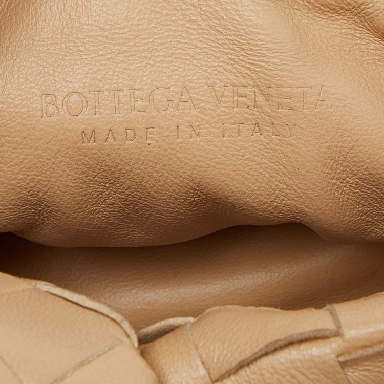 Pre Owned Bottega Veneta Beige Intrecciato Leather Mini BV Jodie Bag