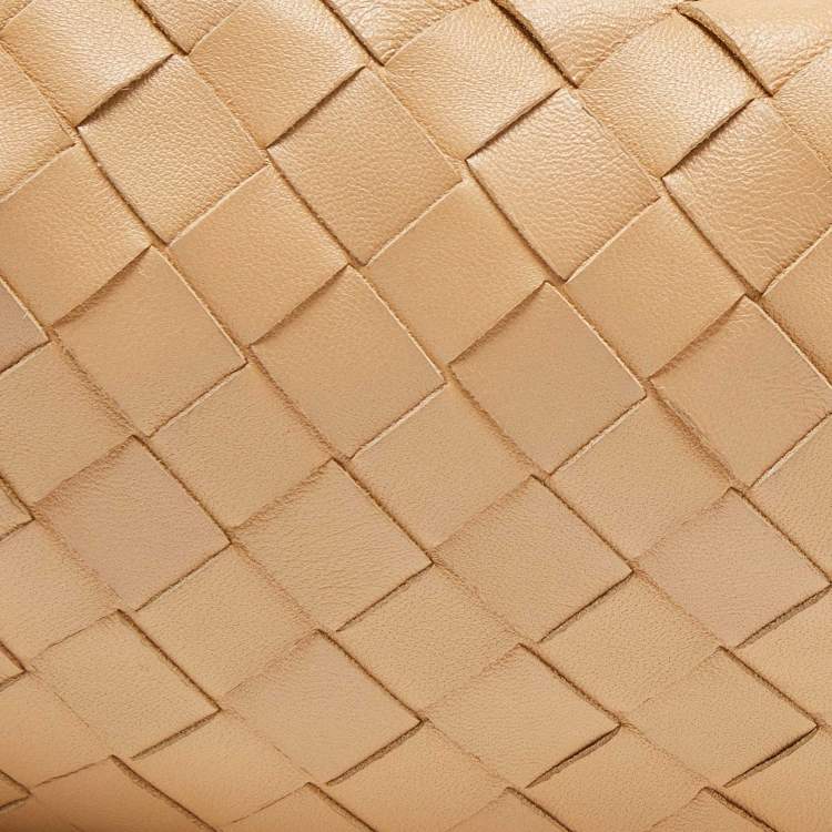Pre Owned Bottega Veneta Beige Intrecciato Leather Mini BV Jodie Bag