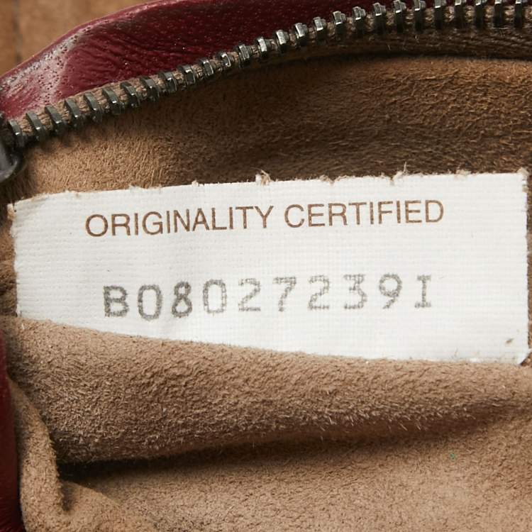 Pre Owned Bottega Veneta Burgundy Intrecciato Leather Nodini Crossbody Bag