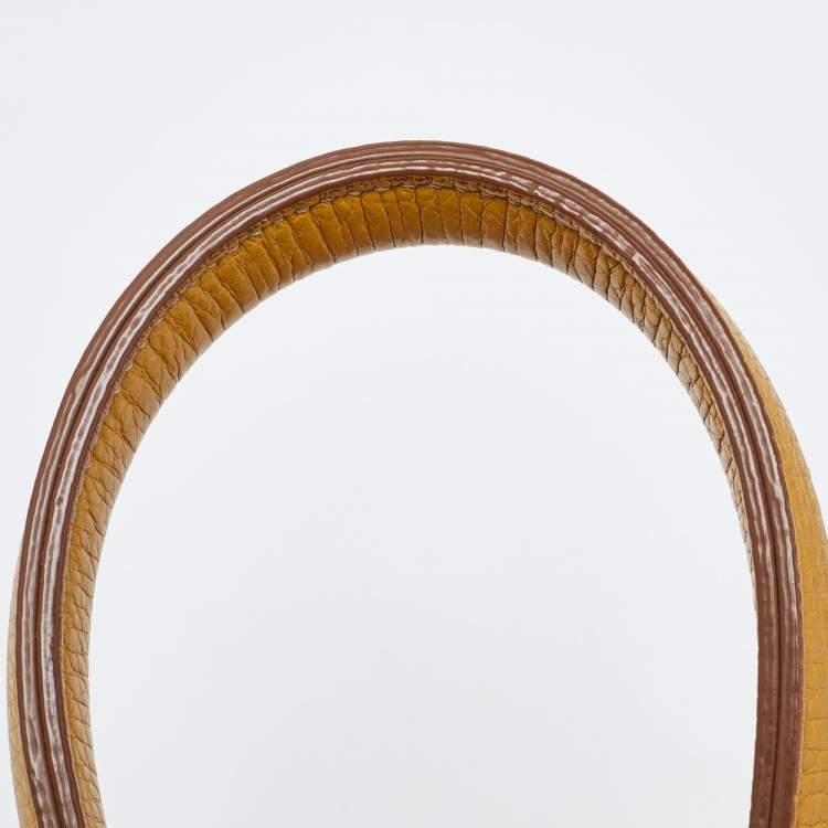 Pre Owned Bottega Veneta Mustard Leather Arco Tote