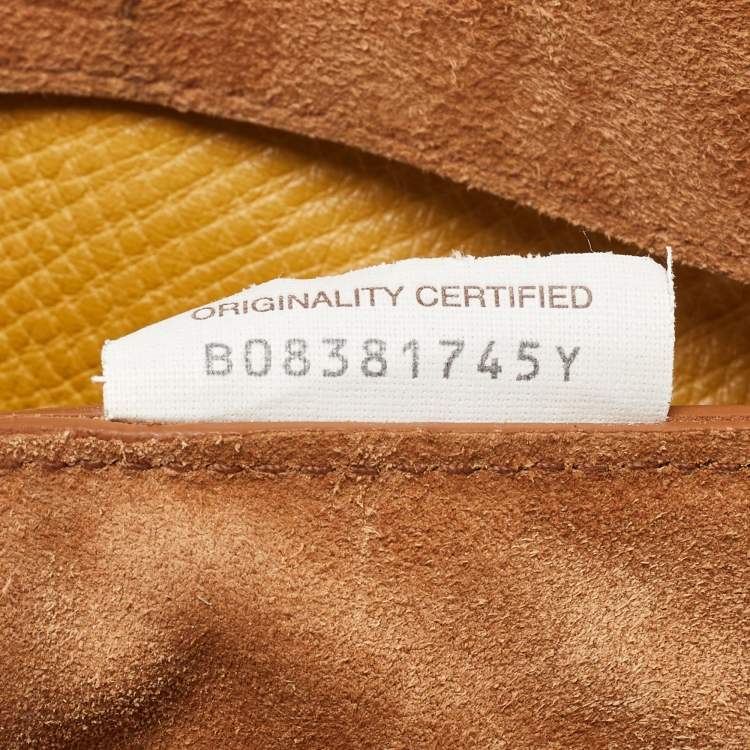 Pre Owned Bottega Veneta Mustard Leather Arco Tote