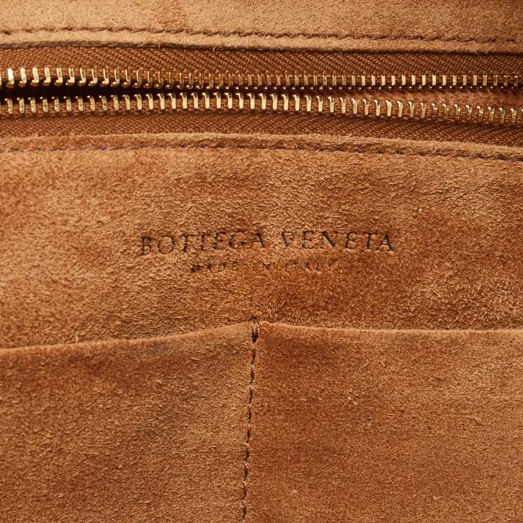 Pre Owned Bottega Veneta Mustard Leather Arco Tote