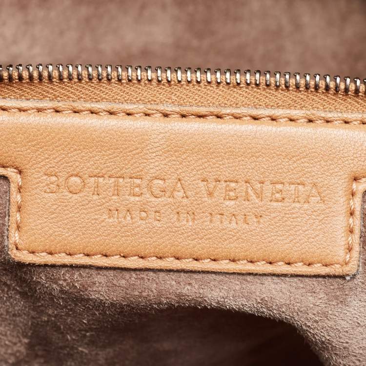 Pre Owned Bottega Veneta Brown Intrecciato Leather Large Natte Hobo