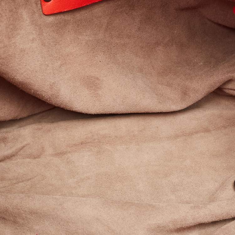 Pre Owned Bottega Veneta Red Intrecciato Leather Cesta Bag