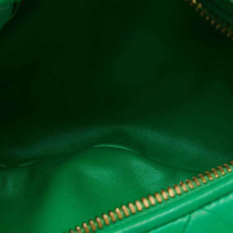 Pre Owned Bottega Veneta Green Intrecciato Leather Mini BV Jodie Bag