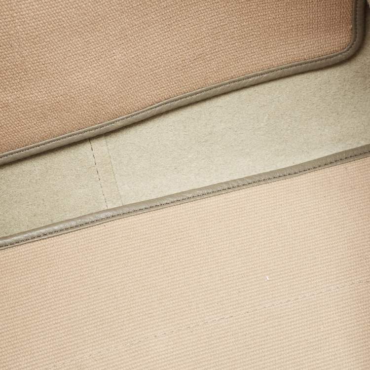 Pre Owned Bottega Veneta Grey Leather Intrecciato Handle Tote