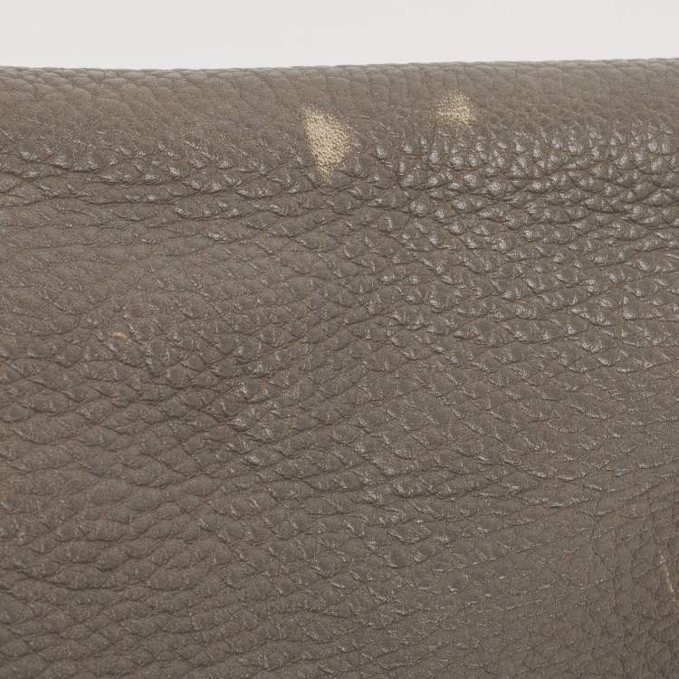 Pre Owned Bottega Veneta Grey Leather Intrecciato Handle Tote