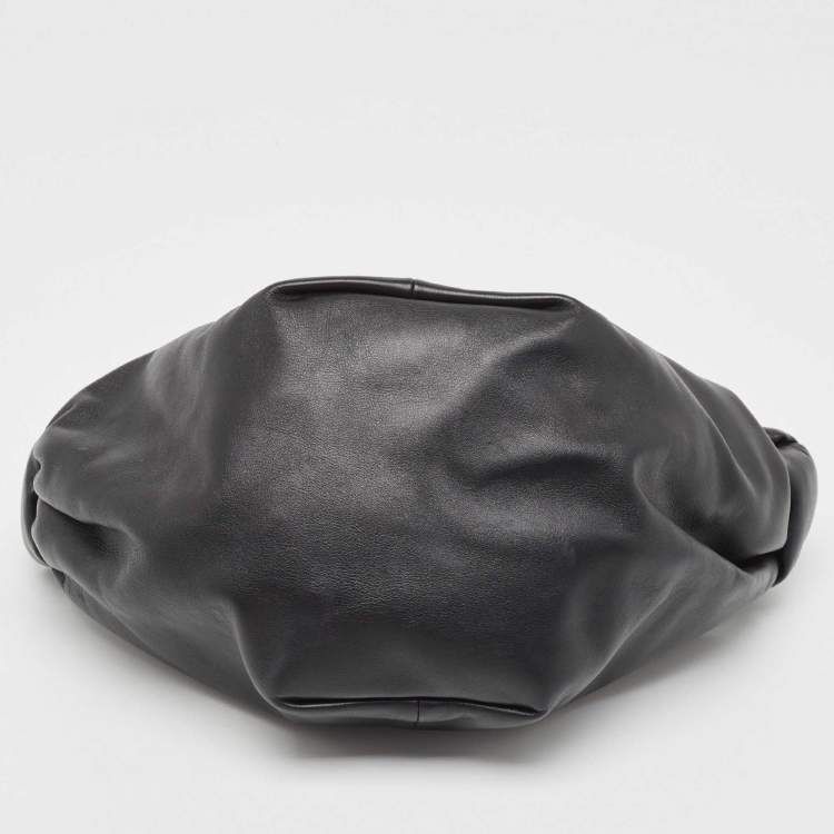 Pre Owned Bottega Veneta Black Mini Double Knot Hobo