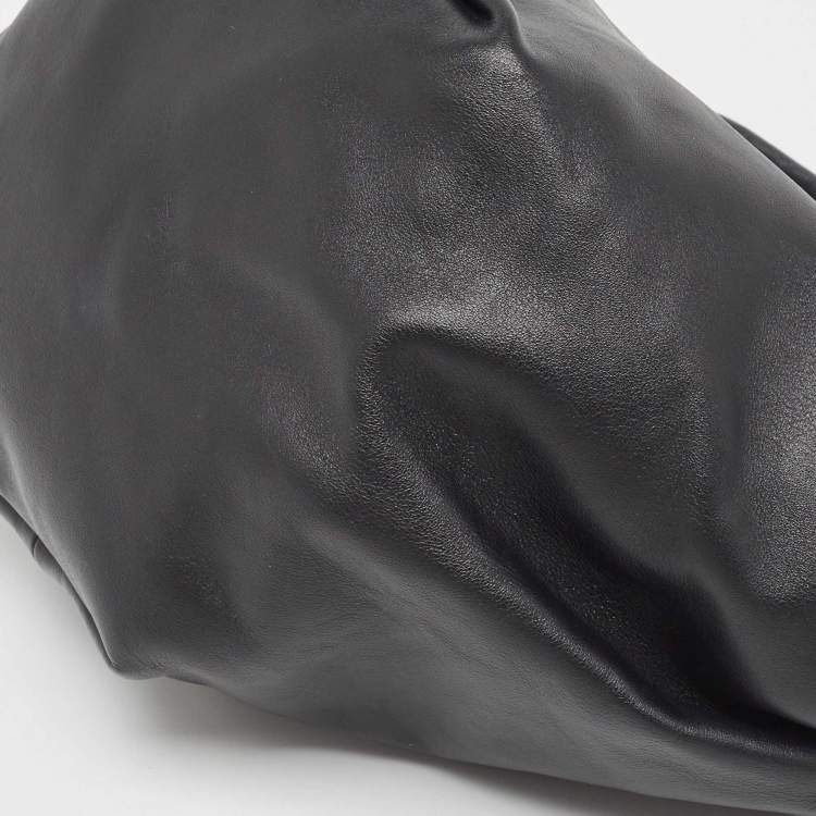 Pre Owned Bottega Veneta Black Mini Double Knot Hobo