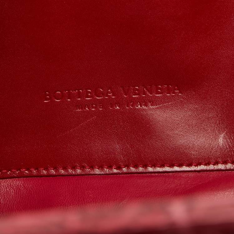 Pre Owned Bottega Veneta Pink Crocodile Frame Tote