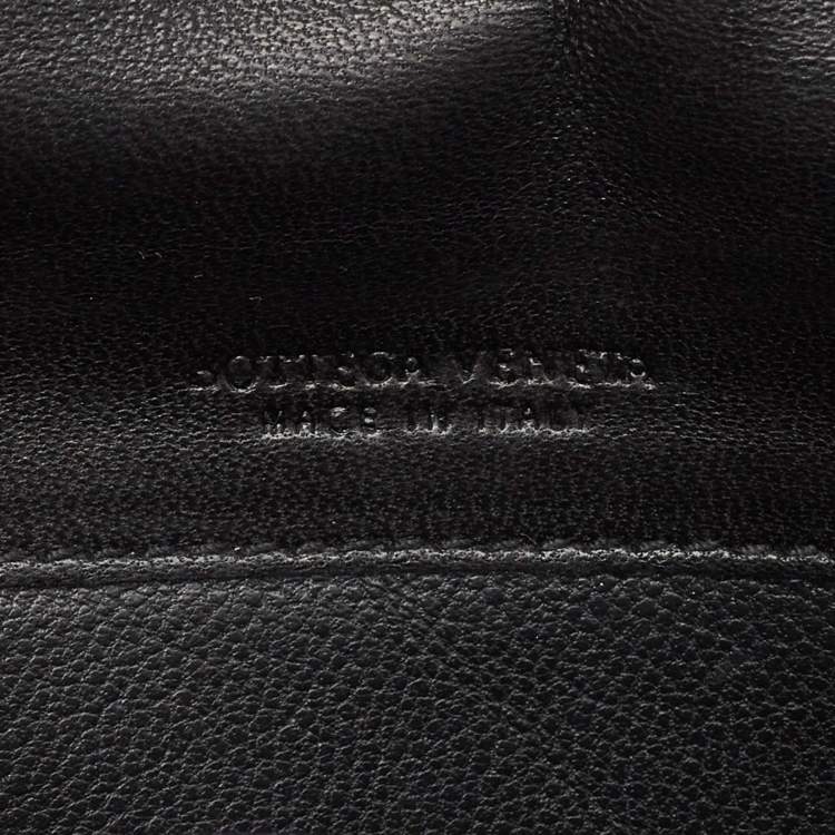 Pre Owned Bottega Veneta Beige/Black Python Clasp Flap Continental Wallet