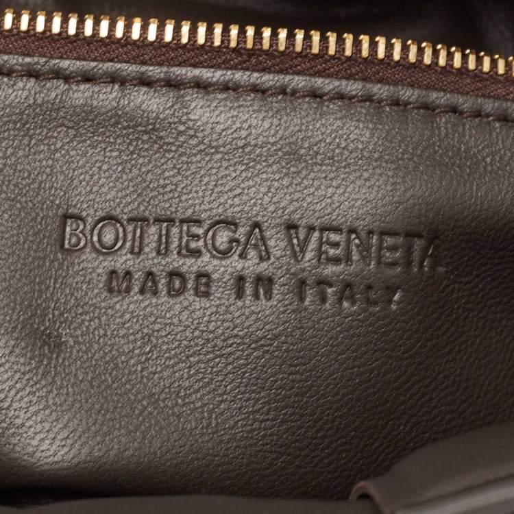 Pre Owned Bottega Veneta Dark Brown Padded Leather Cassette Shoulder Bag