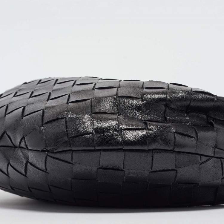 Pre Owned Bottega Veneta Black Intrecciato Leather Mini BV Jodie Hobo