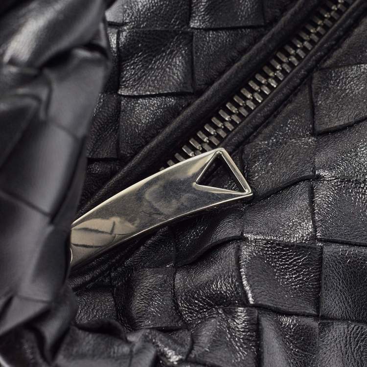 Pre Owned Bottega Veneta Black Intrecciato Leather Mini BV Jodie Hobo