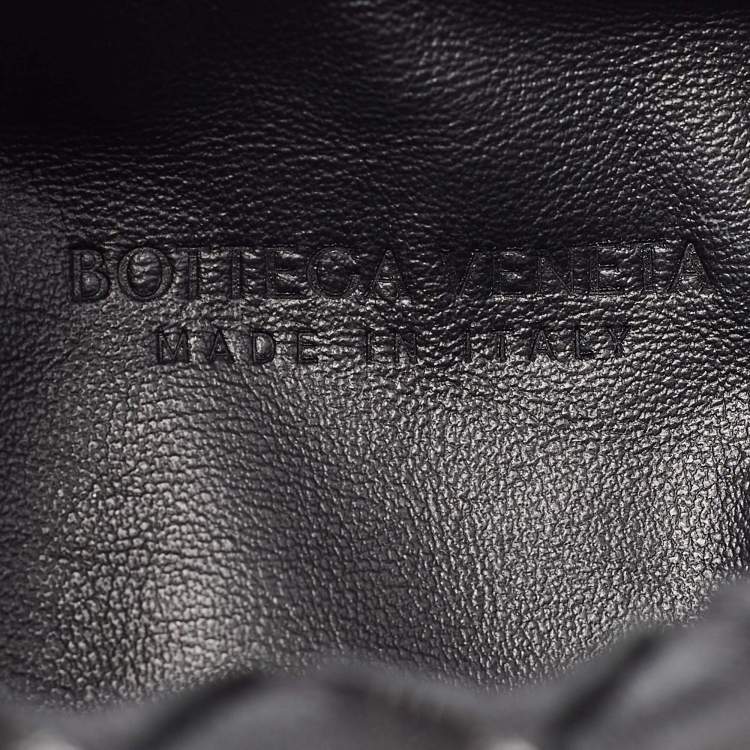 Pre Owned Bottega Veneta Black Intrecciato Leather Mini BV Jodie Hobo