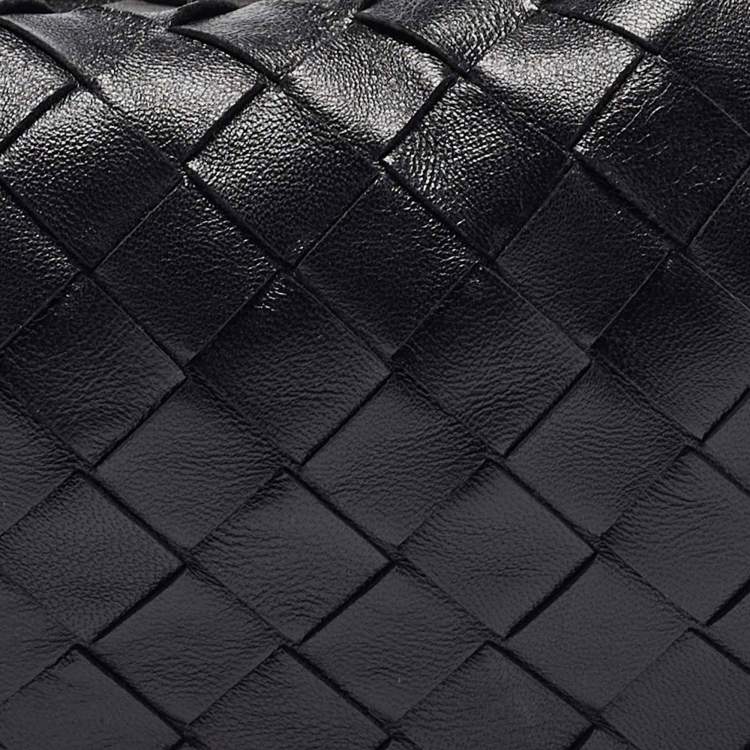 Pre Owned Bottega Veneta Black Intrecciato Leather Mini BV Jodie Hobo