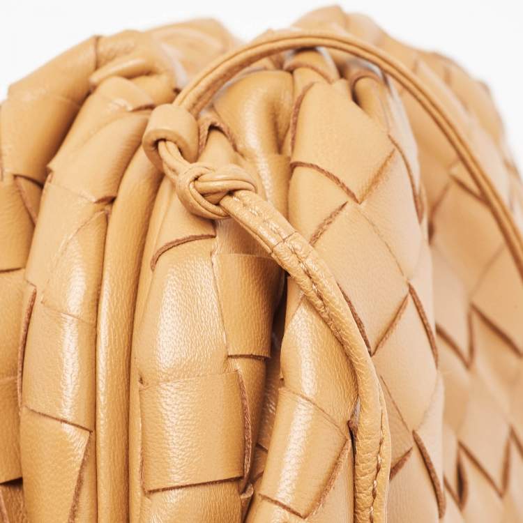 Pre Owned Bottega Veneta Tan Intrecciato Leather Mini The Pouch Bag