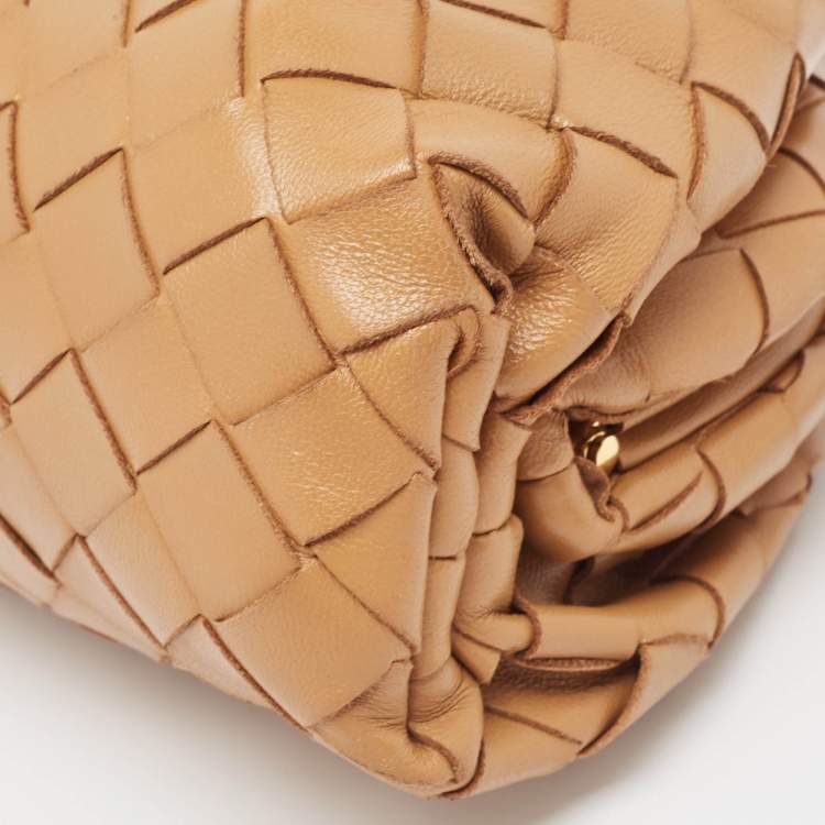 Pre Owned Bottega Veneta Tan Intrecciato Leather Mini The Pouch Bag