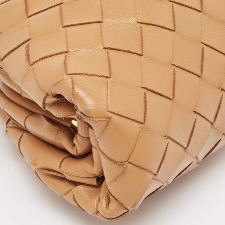 Pre Owned Bottega Veneta Tan Intrecciato Leather Mini The Pouch Bag