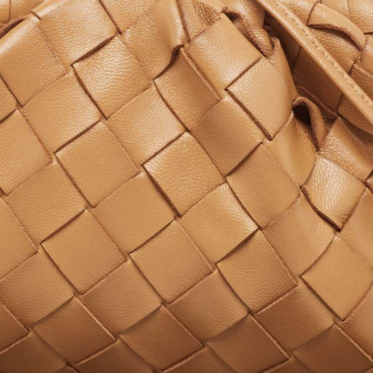 Pre Owned Bottega Veneta Tan Intrecciato Leather Mini The Pouch Bag