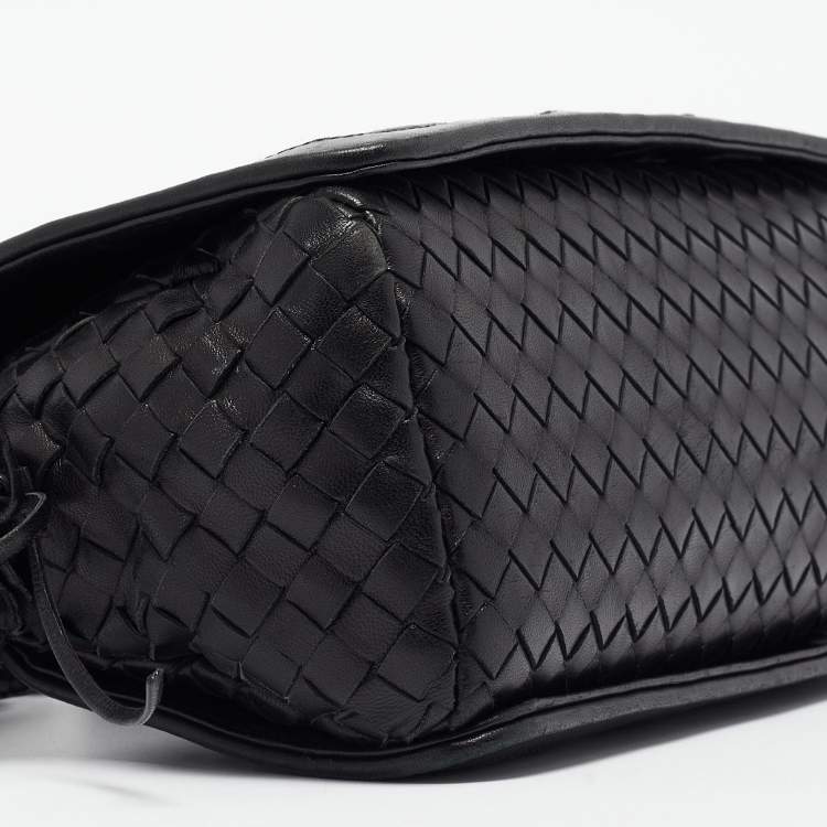 مملوكة مسبقًا Bottega Veneta Black Intrecciato Leather Limited Edition 050/150 Floral Applique Sienna Bag