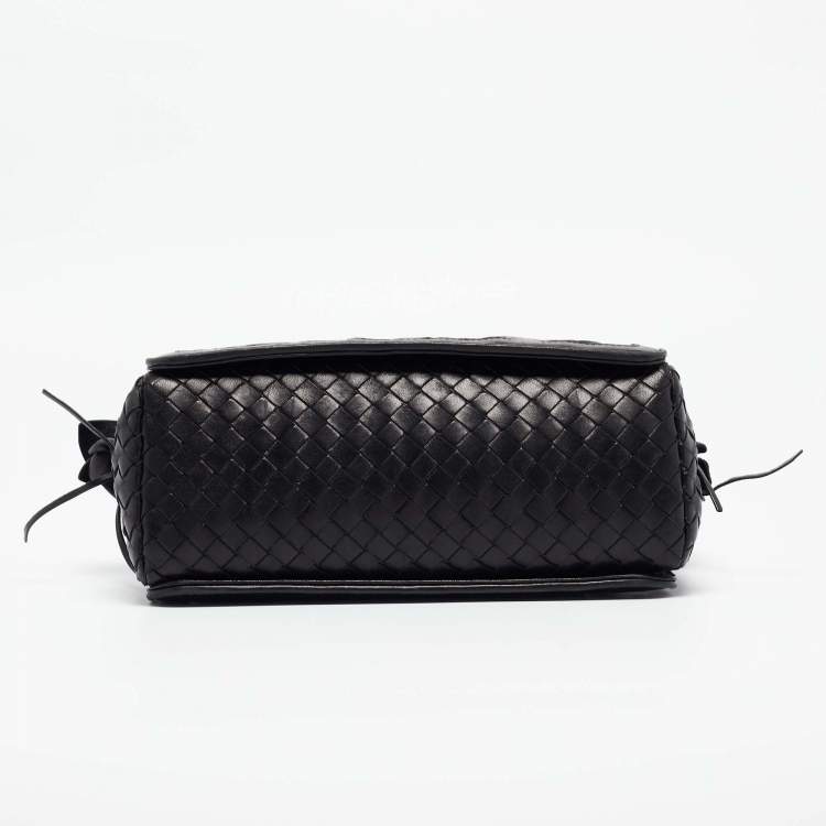 مملوكة مسبقًا Bottega Veneta Black Intrecciato Leather Limited Edition 050/150 Floral Applique Sienna Bag