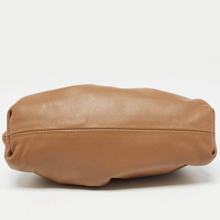 Pre Owned Bottega Veneta Brown Leather Mini The Pouch Bag