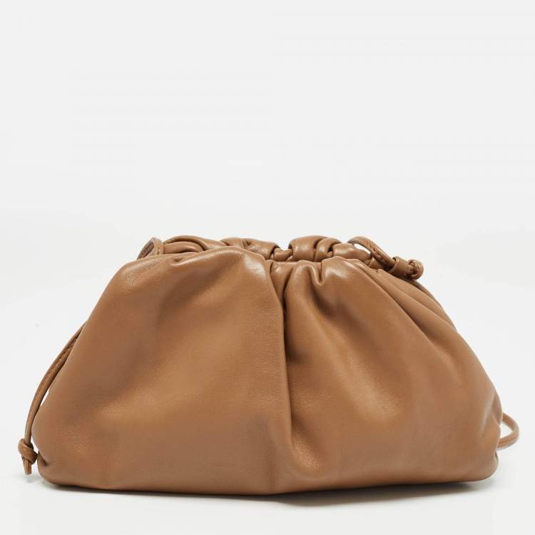 Pre Owned Bottega Veneta Brown Leather Mini The Pouch Bag
