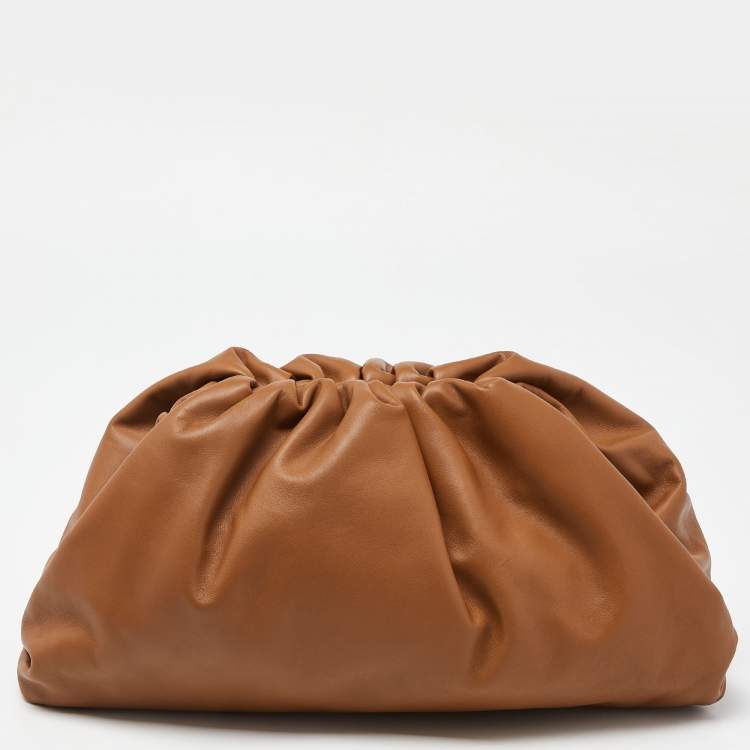 Pre Owned Bottega Veneta Brown Leather The Pouch Clutch