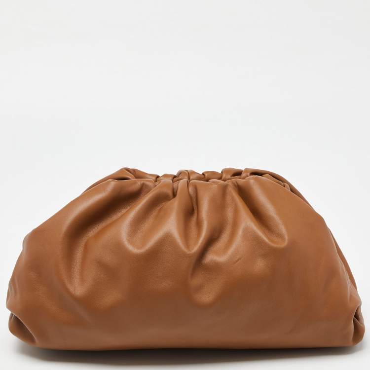 Pre Owned Bottega Veneta Brown Leather The Pouch Clutch