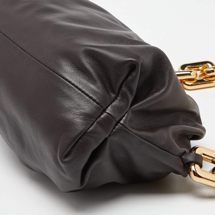 Pre Owned Bottega Veneta Brown Leather The Chain Pouch Bag