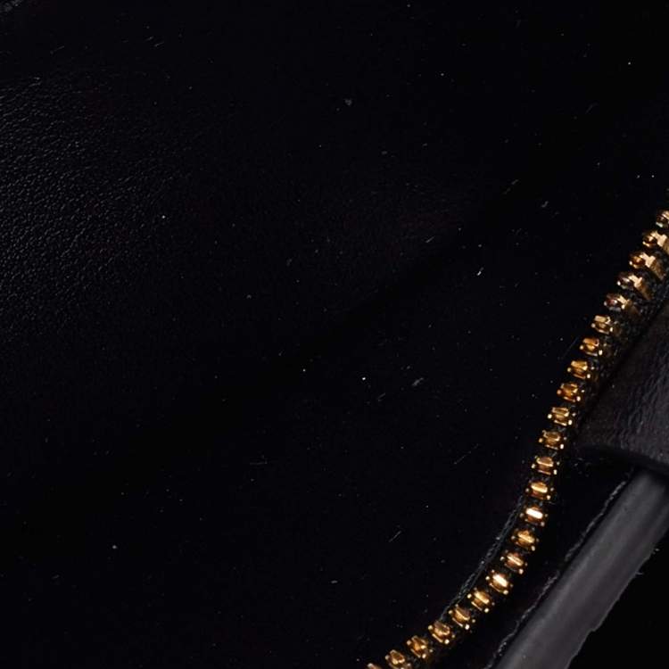 Pre Owned Bottega Veneta Black Intrecciato Leather Continental Wallet