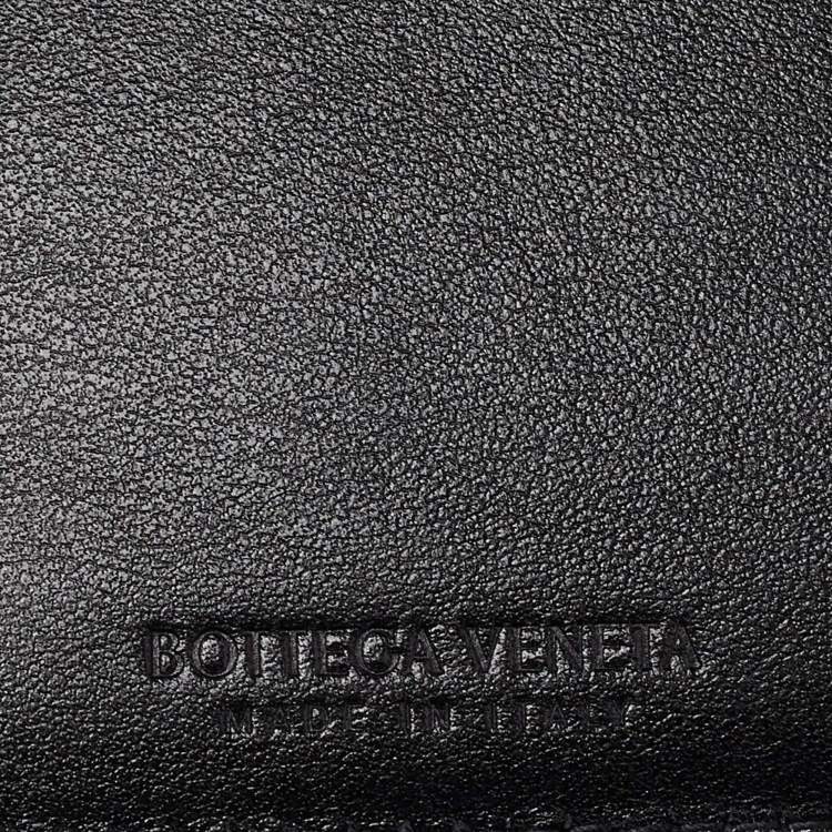 Pre Owned Bottega Veneta Black Intrecciato Leather Continental Wallet