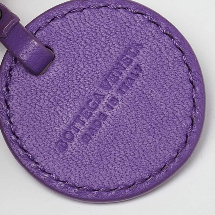 Pre Owned Bottega Veneta Purple Intrecciolusion Nylon and Leather Medium Tote 