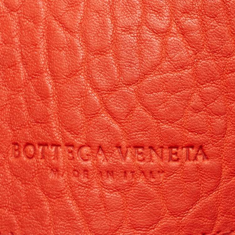 Pre Owned Bottega Veneta Red Intrecciato Leather Large Roma Stitch Tote