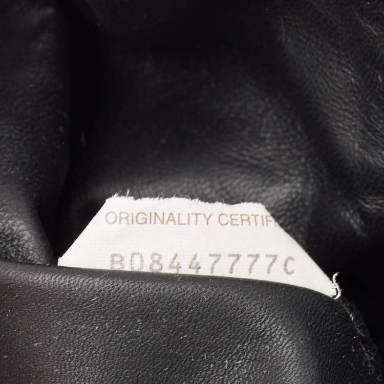 Pre Owned Bottega Veneta Black Intrecciato Leather The Pouch Clutch