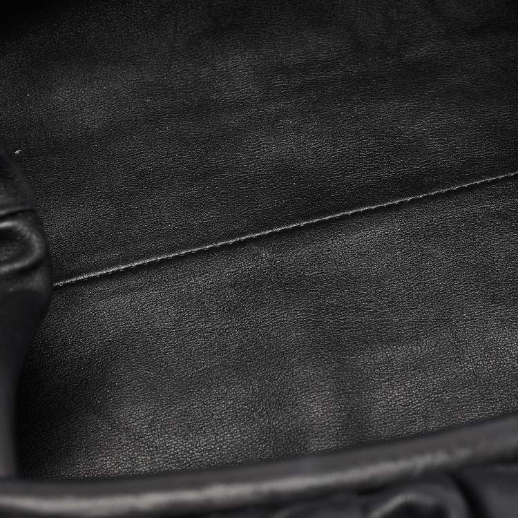 Pre Owned Bottega Veneta Black Leather Classic Pouch