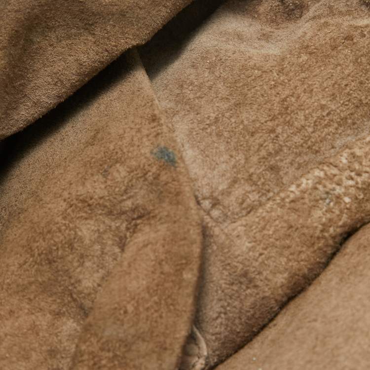 Pre Owned Bottega Veneta Dark Choco Brown Intrecciato Leather Cube Shoulder Bag