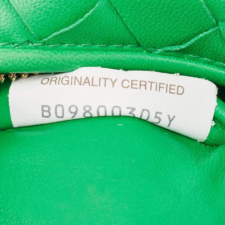 Pre Owned Bottega Veneta Green Intrecciato Leather Mini Jodie Hobo