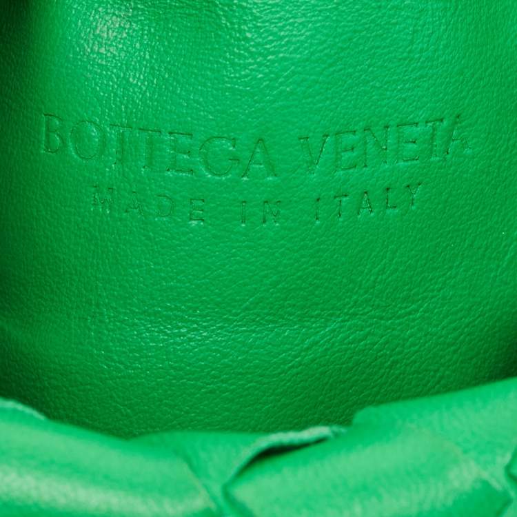 Pre Owned Bottega Veneta Green Intrecciato Leather Mini Jodie Hobo