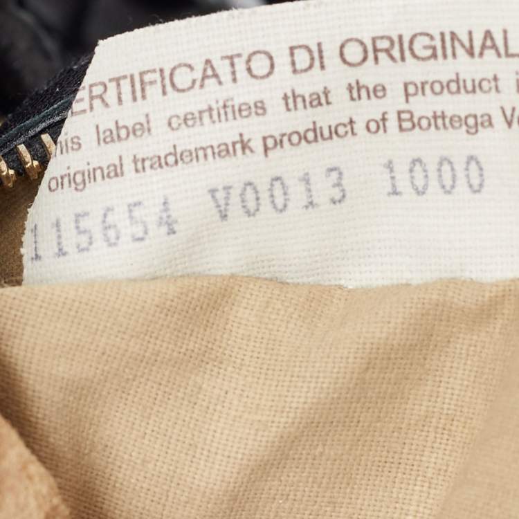 Pre Owned Bottega Veneta Black Intrecciato Leather Large Veneta Hobo