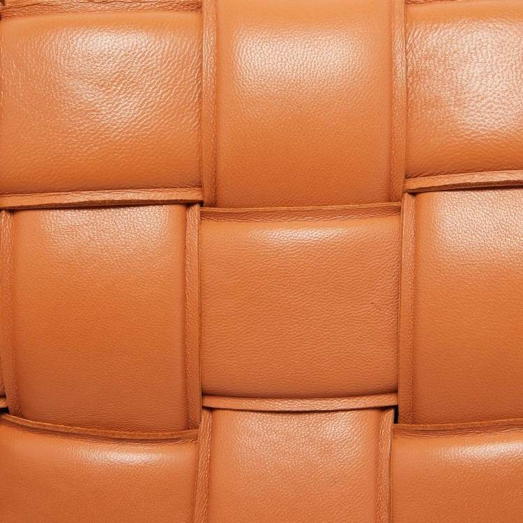 Pre Owned Bottega Veneta Brown Padded Leather Chain Cassette Shoulder Bag