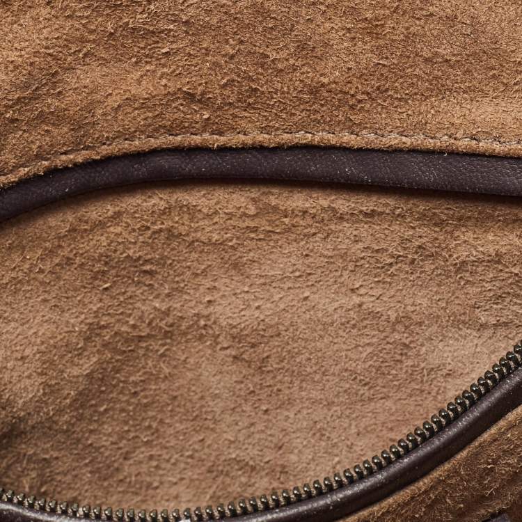Pre Owned Bottega Veneta Muave Intrecciato Leather Nodini Crossbody Bag