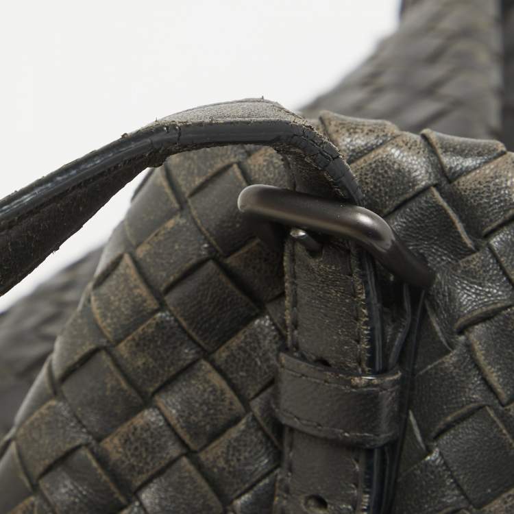 Pre Owned Bottega Veneta Black Intrecciato Leather Cesta Tote