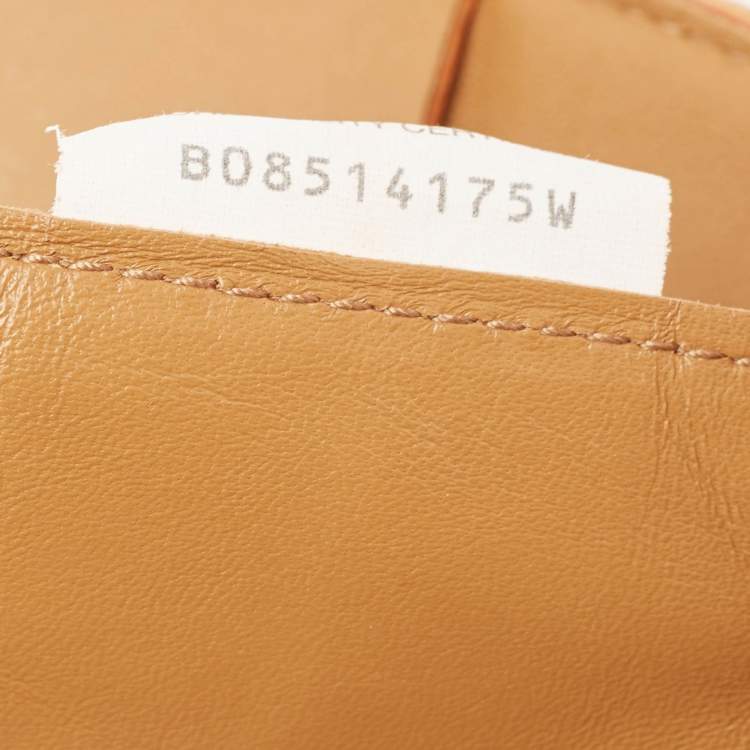 Pre Owned Bottega Veneta Orange Intreccio Leather Cassette Shoulder Bag