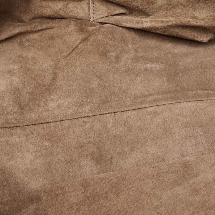 Pre Owned Bottega Veneta Beige/Burgundy Quilted Leather Shopper Tote