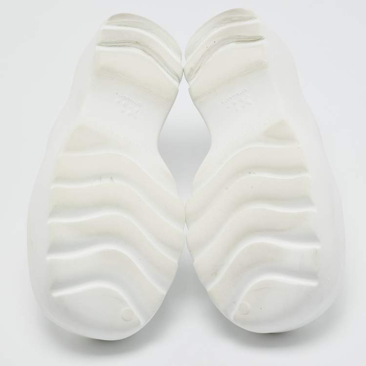 Pre Owned Bottega Veneta White Rubber Mule Sandals Size 43 