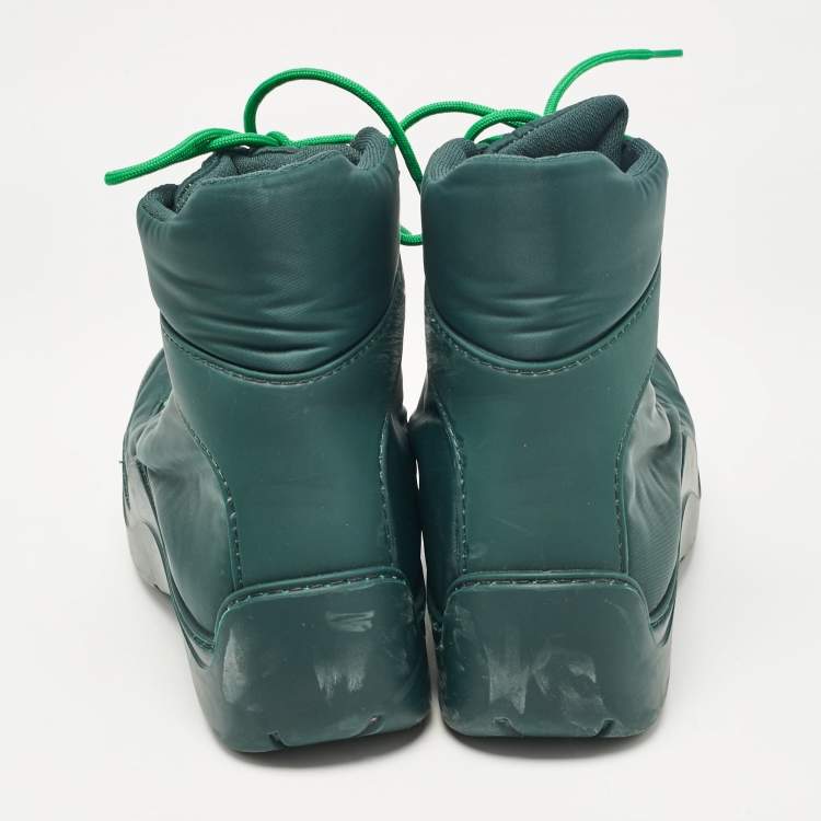 Pre Owned Bottega Veneta Grey Nylon Puddle Bomber Snow Boots Size 39