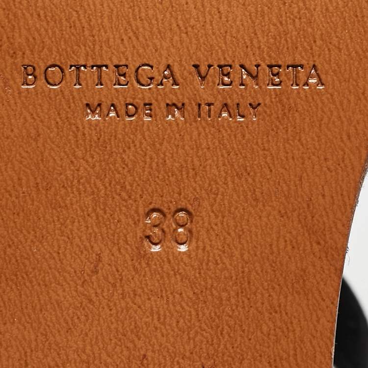 Pre Owned Bottega Veneta Black Suede Wedge Espadrille Sandals Size 38